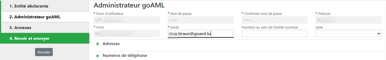 Inscription d'un avocat à goAML - CRF - Cellule de renseignement ...